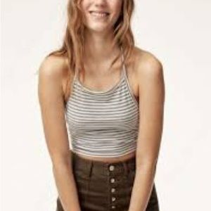 Aritzia Wilfred Free Signe Cropped Halter Top